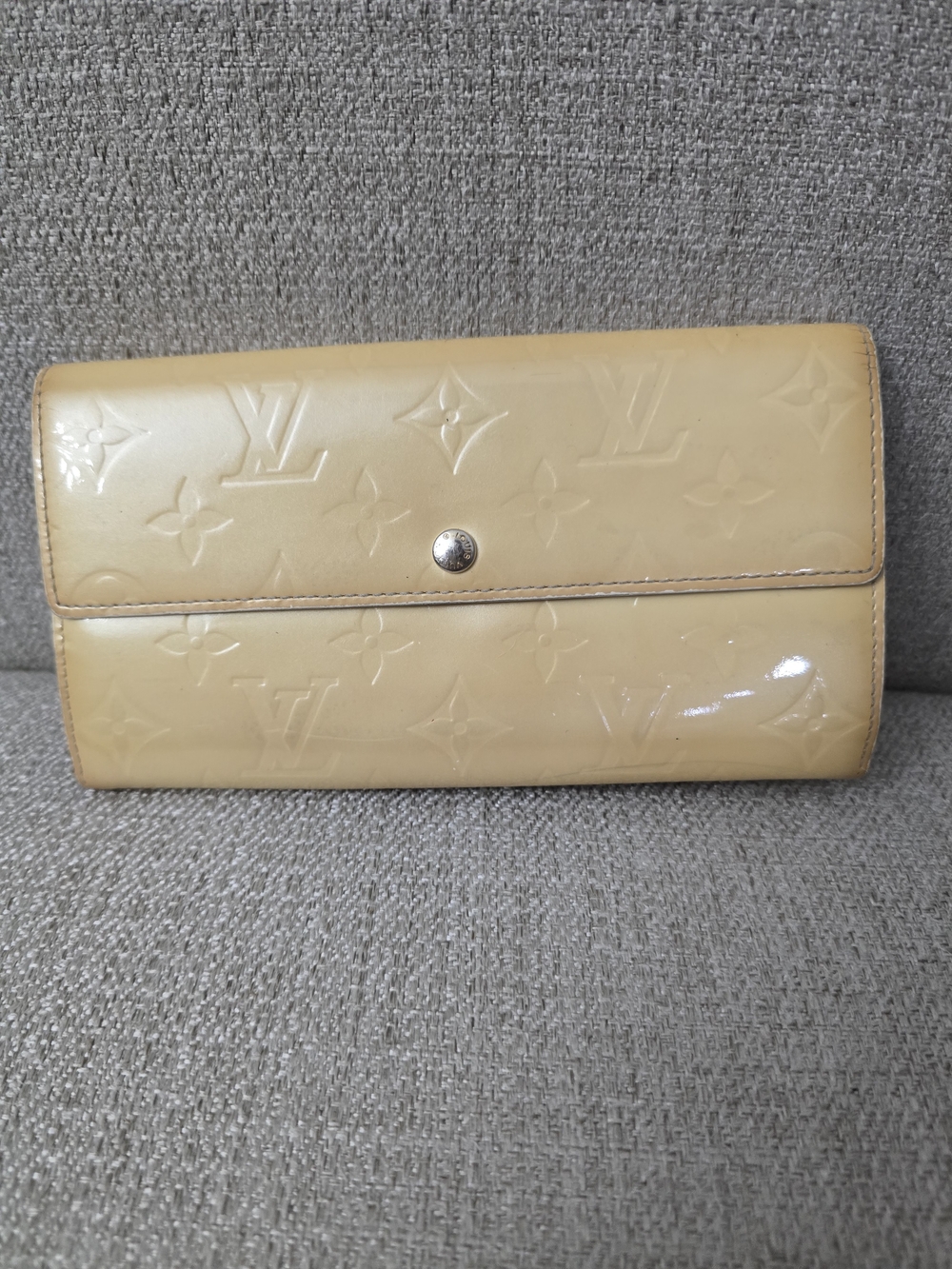 Louis Vuitton Yellow Vernis Monogram Envelope Wallet